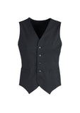 Darrahopens Men's Fashion > Coats & Jackets Mens Peaked Vest Waistcoat w/ Knitted Back Suit Formal Wedding Dress Up - Charcoal - 102