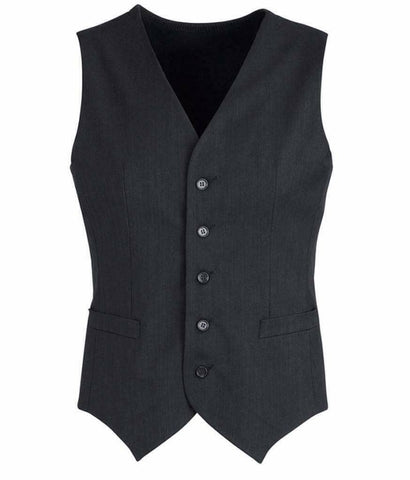 Darrahopens Men's Fashion > Coats & Jackets Mens Peaked Vest Waistcoat w/ Knitted Back Suit Formal Wedding Dress Up - Charcoal - 92