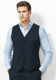 Darrahopens Men's Fashion > Coats & Jackets Mens Peaked Vest Waistcoat w/ Knitted Back Suit Formal Wedding Dress Up - Navy - 107