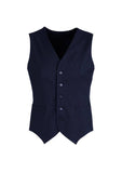 Darrahopens Men's Fashion > Coats & Jackets Mens Peaked Vest Waistcoat w/ Knitted Back Suit Formal Wedding Dress Up - Navy - 112