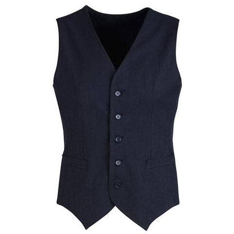 Darrahopens Men's Fashion > Coats & Jackets Mens Peaked Vest Waistcoat w/ Knitted Back Suit Formal Wedding Dress Up - Navy - 92