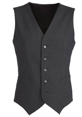 Darrahopens Men's Fashion > Coats & Jackets Mens Wool Blend Vest w/ Knitted Back Waistcoat Sleeveless Wool Blend - Charcoal - 92