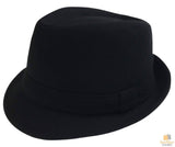 Darrahopens Men's Fashion > Hats & Caps Classic Trilby Hat Fedora Felt Costume Gangster Jazz Cap in Black - One Size