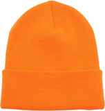 Darrahopens Men's Fashion > Hats & Caps PLAIN BEANIE Unisex Mens Womens Winter Warm Hat Ski Cap Knit One Size - Fluro Orange