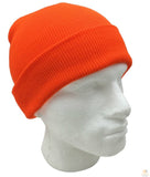 Darrahopens Men's Fashion > Hats & Caps PLAIN BEANIE Unisex Mens Womens Winter Warm Hat Ski Cap Knit One Size - Fluro Orange