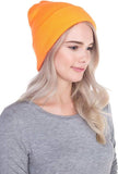 Darrahopens Men's Fashion > Hats & Caps PLAIN BEANIE Unisex Mens Womens Winter Warm Hat Ski Cap Knit One Size - Fluro Orange