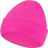 Darrahopens Men's Fashion > Hats & Caps PLAIN BEANIE Unisex Mens Womens Winter Warm Hat Ski Cap Knit One Size - Fluro Pink