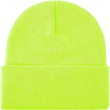 Darrahopens Men's Fashion > Hats & Caps PLAIN BEANIE Unisex Mens Womens Winter Warm Hat Ski Cap Knit One Size - Fluro Yellow