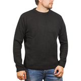 Darrahopens Men's Fashion > Knitwear & Sweaters 100% SHETLAND WOOL CREW Round Neck Knit JUMPER Pullover Mens Sweater Knitted - Plain Black - S