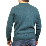 Darrahopens Men's Fashion > Knitwear & Sweaters 100% SHETLAND WOOL CREW Round Neck Knit JUMPER Pullover Mens Sweater Knitted - Sherwood (32) - 3XL