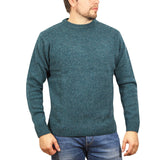 Darrahopens Men's Fashion > Knitwear & Sweaters 100% SHETLAND WOOL CREW Round Neck Knit JUMPER Pullover Mens Sweater Knitted - Sherwood (32) - 4XL