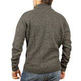 Darrahopens Men's Fashion > Knitwear & Sweaters 100% SHETLAND WOOL Half Zip Up Knit JUMPER Pullover Mens Sweater Knitted - Charcoal (29) - 4XL