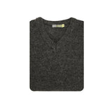 Darrahopens Men's Fashion > Knitwear & Sweaters 100% Shetland Wool V Neck Knit Jumper Pullover Mens Sweater Knitted - Charcoal (29) - 5XL