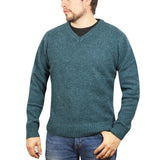 Darrahopens Men's Fashion > Knitwear & Sweaters 100% Shetland Wool V Neck Knit Jumper Pullover Mens Sweater Knitted - Sherwood (32) - 4XL