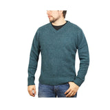 Darrahopens Men's Fashion > Knitwear & Sweaters 100% Shetland Wool V Neck Knit Jumper Pullover Mens Sweater Knitted - Sherwood (32) - 4XL