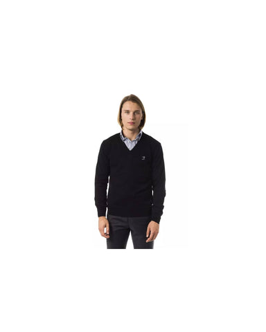 Darrahopens Men's Fashion > Knitwear & Sweaters Embroidered V-neck Sweater in Extrafine Wool Merinos 2XL Men