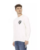 Darrahopens Men's Fashion > Knitwear & Sweaters Logo Print Crewneck Sweatshirt with Ribbed Cuffs M Men