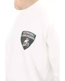 Darrahopens Men's Fashion > Knitwear & Sweaters Logo Print Crewneck Sweatshirt with Ribbed Cuffs M Men