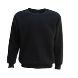 Darrahopens Men's Fashion > Knitwear & Sweaters New Adult Unisex Plain Pullover Fleece Jumper Mens Long Sleeve Crew Neck Sweater, Black, 2XL