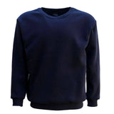 Darrahopens Men's Fashion > Knitwear & Sweaters New Adult Unisex Plain Pullover Fleece Jumper Mens Long Sleeve Crew Neck Sweater, Navy, 2XL