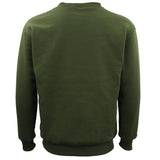 Darrahopens Men's Fashion > Knitwear & Sweaters New Adult Unisex Plain Pullover Fleece Jumper Mens Long Sleeve Crew Neck Sweater, Olive, 3XL