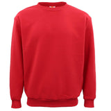 Darrahopens Men's Fashion > Knitwear & Sweaters New Adult Unisex Plain Pullover Fleece Jumper Mens Long Sleeve Crew Neck Sweater, Wash Pink, 2XL