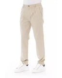 Darrahopens Men's Fashion > Pants & Chinos Front Zipper and Button Closure Chino Trousers with Side and Back Pockets 44 IT Men