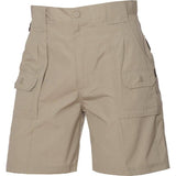 Darrahopens Men's Fashion > Shorts HUSKI Mens Cargo Shorts Work Casual Workwear - Bone - 2XL (102cm Waist)