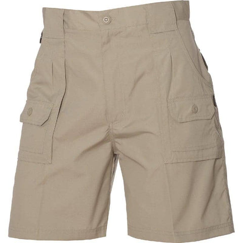 Darrahopens Men's Fashion > Shorts HUSKI Mens Cargo Shorts Work Casual Workwear - Bone - 4XL (112cm Waist)