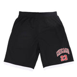 Darrahopens Men's Fashion > Shorts Men's Basketball Sports Shorts Gym Jogging Swim Board Boxing Sweat Casual Pants, Black - Chicago 23, 2XL