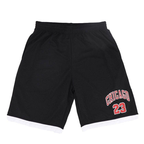 Darrahopens Men's Fashion > Shorts Men's Basketball Sports Shorts Gym Jogging Swim Board Boxing Sweat Casual Pants, Black - Chicago 23, L