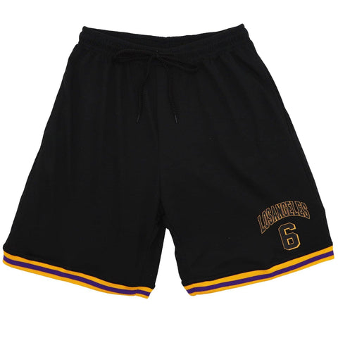 Darrahopens Men's Fashion > Shorts Men's Basketball Sports Shorts Gym Jogging Swim Board Boxing Sweat Casual Pants, Black - Los Angeles 6, S