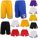 Darrahopens Men's Fashion > Shorts Men's Basketball Sports Shorts Gym Jogging Swim Board Boxing Sweat Casual Pants, Blue - Golden State 30, 2XL