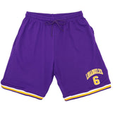 Darrahopens Men's Fashion > Shorts Men's Basketball Sports Shorts Gym Jogging Swim Board Boxing Sweat Casual Pants, Purple - Los Angeles 6, 2XL