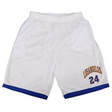 Darrahopens Men's Fashion > Shorts Men's Basketball Sports Shorts Gym Jogging Swim Board Boxing Sweat Casual Pants, White - Los Angeles 24, 2XL