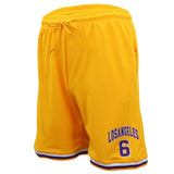 Darrahopens Men's Fashion > Shorts Men's Basketball Sports Shorts Gym Jogging Swim Board Boxing Sweat Casual Pants, Yellow - Los Angeles 6, 2XL