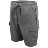 Darrahopens Men's Fashion > Sweats & Trackpants Men's Cargo Shorts 4 Pockets Cascual Work Trousers Active Pants Elastic Waist, Charcoal, L