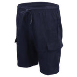 Darrahopens Men's Fashion > Sweats & Trackpants Men's Cargo Shorts 4 Pockets Cascual Work Trousers Active Pants Elastic Waist, Navy, L