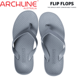 Darrahopens Men's Fashion > Thongs & Sandals ARCHLINE Orthotic Flip Flops Thongs Arch Support Shoes Footwear - Grey - EUR 41