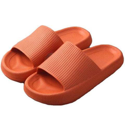 Darrahopens Men's Fashion > Thongs & Sandals Pillow Slides Sandals Non-Slip Ultra Soft Slippers Cloud Shower EVA Home Shoes, Orange, 40/41