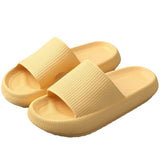 Darrahopens Men's Fashion > Thongs & Sandals Pillow Slides Sandals Non-Slip Ultra Soft Slippers Cloud Shower EVA Home Shoes, Yellow, 42/43