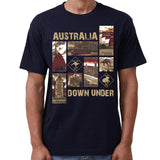 Darrahopens Men's Fashion > Tops & T-shirts 100% Cotton Australia Down Under Souvenir T-Shirt Unisex Adult Iconic Tee Top, Black, M