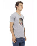 Darrahopens Men's Fashion > Tops & T-shirts Front Print V-Neck Short Sleeve T-Shirt 2XL Men