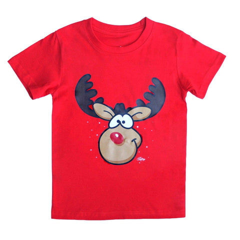 Darrahopens Men's Fashion > Tops & T-shirts New Funny Adult Xmas Christmas T Shirt Tee Mens Womens 100% Cotton Jolly Ugly, Reindeer (Red), 2XL