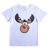 Darrahopens Men's Fashion > Tops & T-shirts New Funny Adult Xmas Christmas T Shirt Tee Mens Womens 100% Cotton Jolly Ugly, Reindeer (White), 2XL