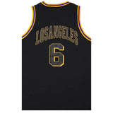 Darrahopens Men's Fashion > Tops & T-shirts New Men's Basketball Jersey Sports T Shirt Tee Vest Tops Gym Chicago Los Angeles, Black - Los Angeles 6, 2XL