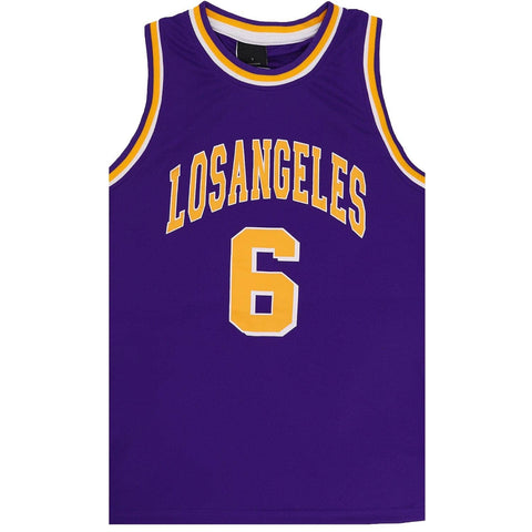 Darrahopens Men's Fashion > Tops & T-shirts New Men's Basketball Jersey Sports T Shirt Tee Vest Tops Gym Chicago Los Angeles, Purple - Los Angeles 6, 2XL