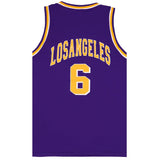 Darrahopens Men's Fashion > Tops & T-shirts New Men's Basketball Jersey Sports T Shirt Tee Vest Tops Gym Chicago Los Angeles, Purple - Los Angeles 6, L