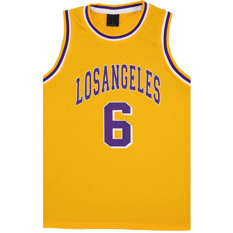 Darrahopens Men's Fashion > Tops & T-shirts New Men's Basketball Jersey Sports T Shirt Tee Vest Tops Gym Chicago Los Angeles, Yellow - Los Angeles 6, M