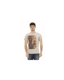 Darrahopens Men's Fashion > Tops & T-shirts Round Neck Short Sleeve T-shirt with Front Print L Men